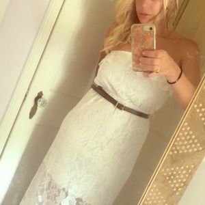 White lace beach dress